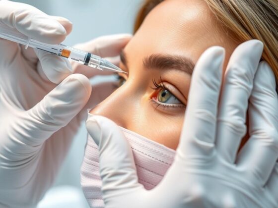 Augenbrauenlifting mit Botox Behandlung in einer Berliner Klinik